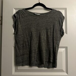 Frame Denim Charcoal Short Sleeve Top
